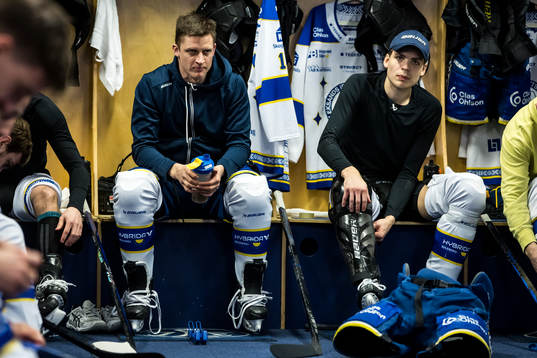 Leksands Martin Karlsson och Alexander Lundqvist innan