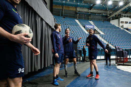Djurgårdens Elias Degnell, Anton Gradin och målvakt Hugo