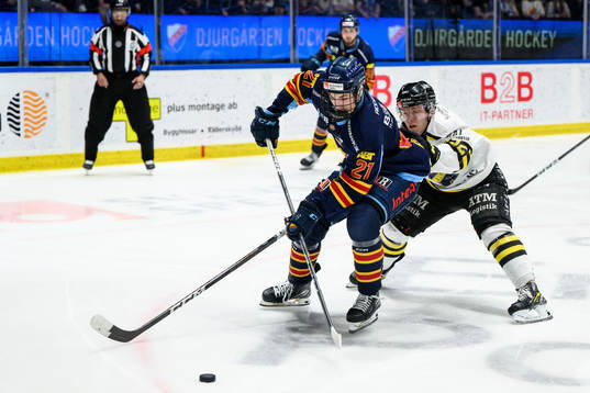 Djurgårdens Linus Eriksson och AIKs Zion Nybeck