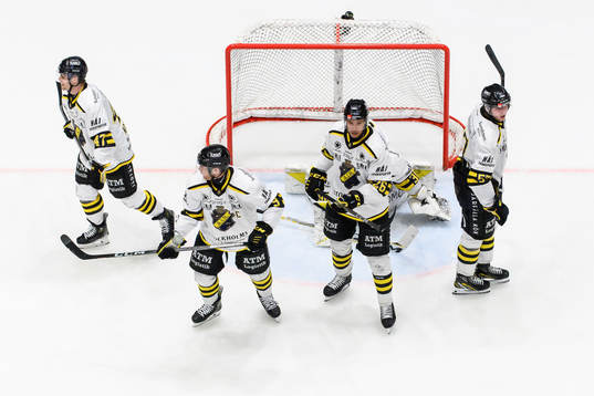 AIKs Eric Norin, Richard Gynge, Oscar Nord, Eric Norin och