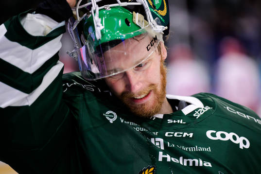 Färjestads målvakt Victor Brattström deppar