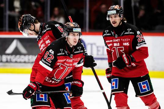 Örebros Robert Leino, Filip Berglund och Hannes Björninen