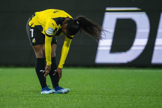 Monica Jusu Bah of Häcken looks dejected