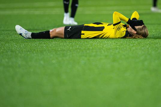 Anna Anvegård of Häcken in pain