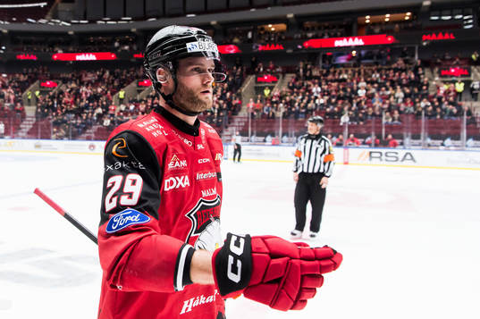 Malmö Redhawks Kim Rosdahl jublar