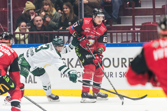 Malmö Redhawks Fredrik Händemark och Färjestads Joel