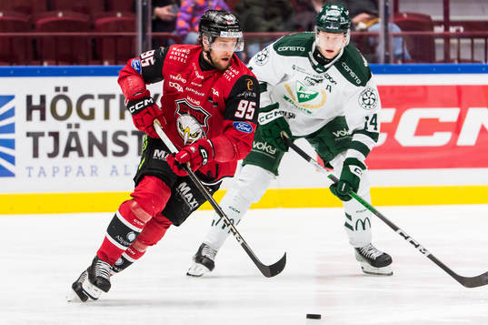 Malmö Redhawks Carl Persson och Färjestads Victor Ejdsell
