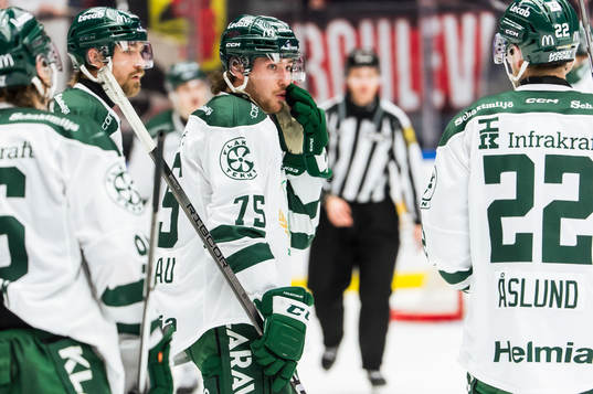Färjestads Jeremy Salvas Groleau deppar