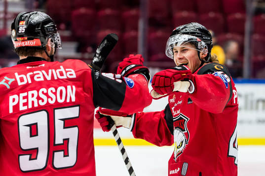 Malmö Redhawks Lauri Pajuniemi jublar