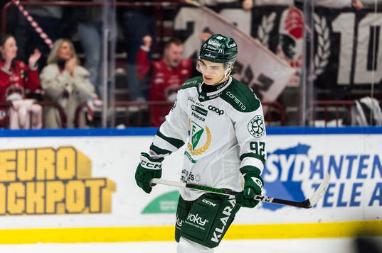 Färjestads Liam Öhgren deppar