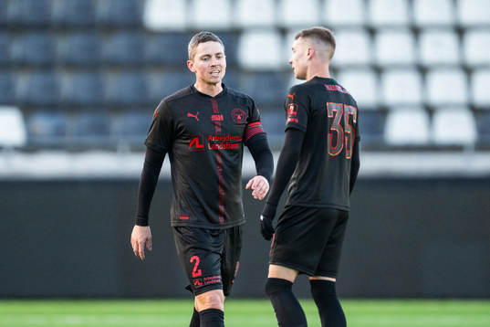 Midtjyllands André Rømer och Rigon Matos Charles