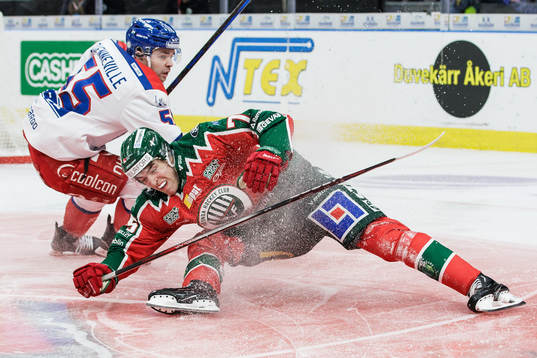 Oskarshamns David Quenneville och Frölundas David Edstrom