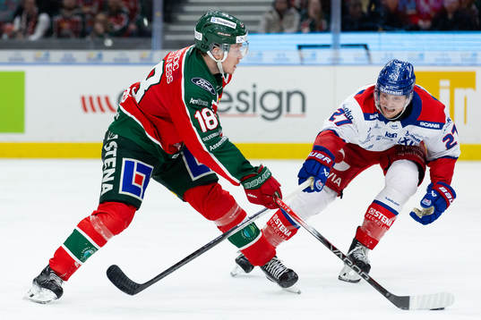 Frölundas Linus Öberg och Oskarshamns Austin Wagner
