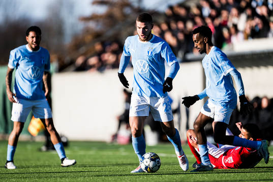 Malmö FFs Gabriel Busanello och Taha Ali
