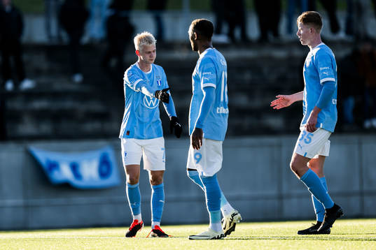 Malmö FFs Otto Rosengren, Derek Cornelius och Nils