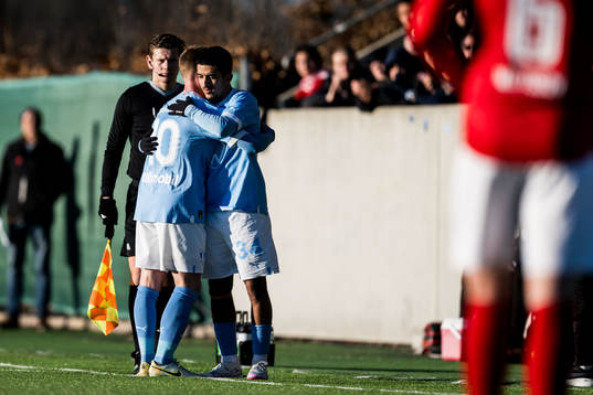 Malmö FFs Anders Christiansen och Zakaria Loukili