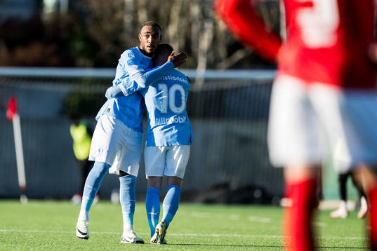 Malmö FFs Derek Cornelius och Anders Christiansen