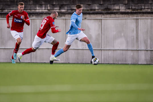 Silkeborgs Jens Martin Gammelby och Oliver Sonne och Malmö