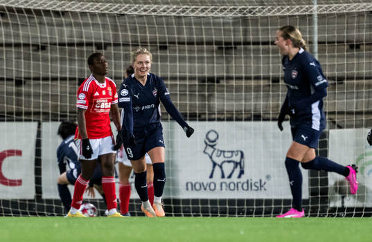 Emilia Larsson of FC Rosengård celebrates