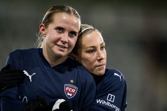 Ria Noora Minerva Öling and Mia Persson of FC Rosengård