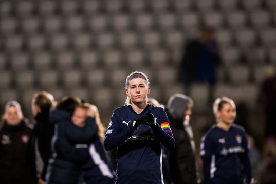 Olivia Schough of FC Rosengård looks dejected