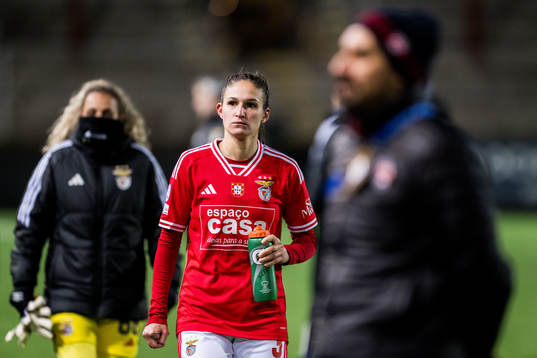 Ana Seica of Benfica looks dejected