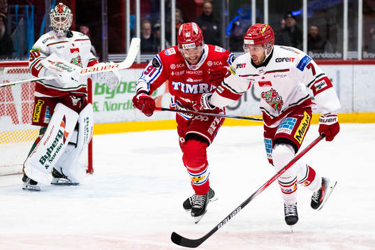 Timrås Magnus Pääjärvi och MoDos Pontus Näsén