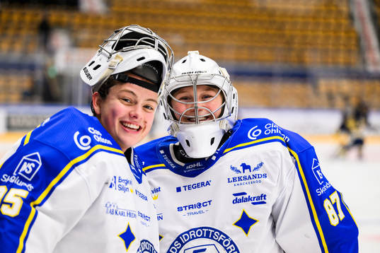 Leksands målvakt Ellen Jonsson och Leksands målvakt Emma