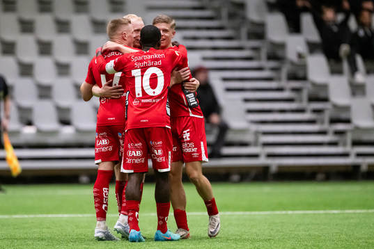 Elfsborgs Per Frick, André Boman, Michael Baidoo och