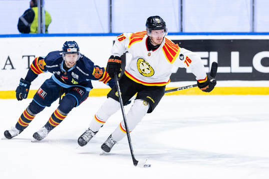 Djurgårdens Wiktor Nilsson och Brynäs Oskar Kvist