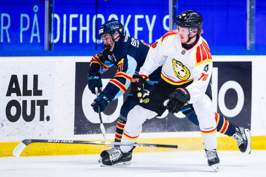 Djurgårdens Linus Eriksson och Brynäs Oskar Kvist