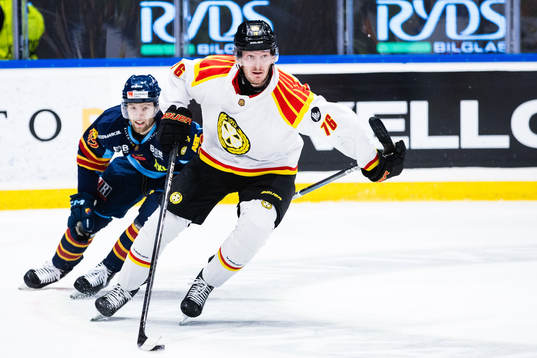 Djurgårdens Wiktor Nilsson och Brynäs Oskar Kvist