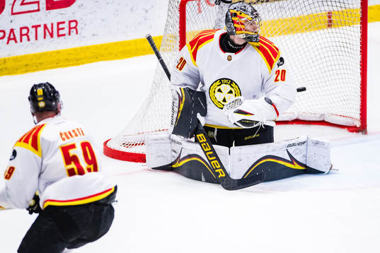 Brynäs målvakt Damian Clara slipper in 3-0 av