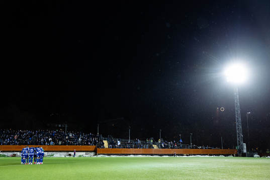 IFK Göteborgs spelare samlade innan träningsmatchen i