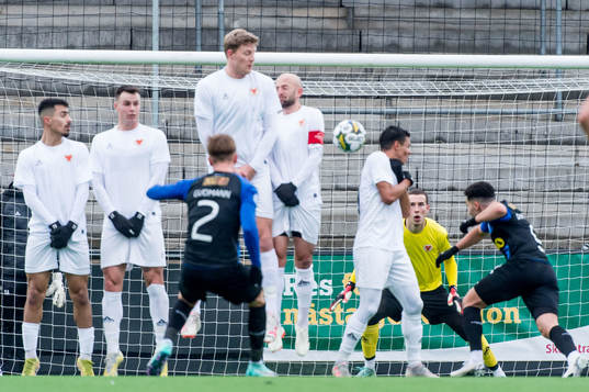 HB Køges Marcus Mustac Gudmann och Kalmars målvakt Samuel