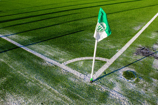 En hörnflagga med Västerås SKs logotyp