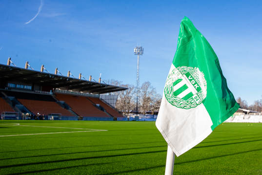 En hörnflagga med Västerås SKs logotyp