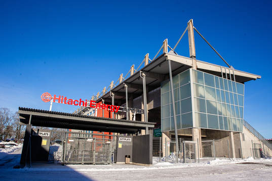 Exteriös av Hitachi Energy Arena