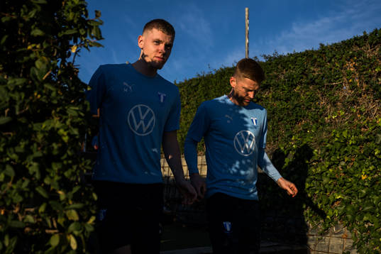 Malmö FFs Sebastian Jörgensen och Anders Christiansen