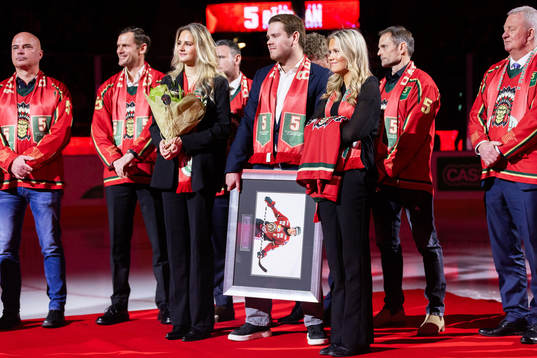 Frölundas Christian Bäckmans döttrar och son