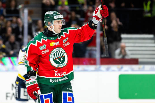 Frölundas Mikael Ruohomaa jublar