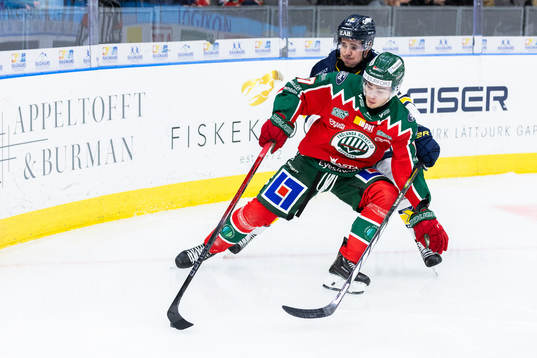Frölundas Isac Born och HV71s Nicholas Shore