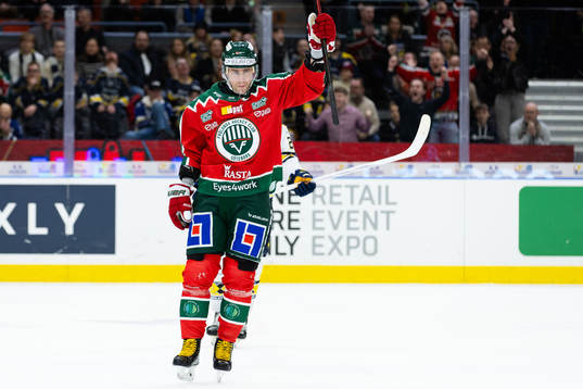 Frölundas Mikael Ruohomaa jublar