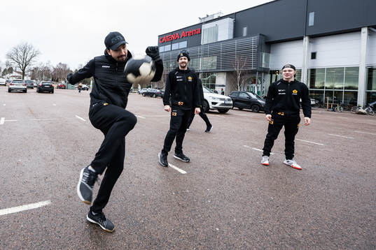 Skellefteås Dylan Sikura, Arvid Lundberg  och Zeb