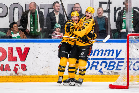 Skellefteås Andreas Johnson och Jonathan Johnson jublar