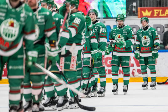 Rögles Daniel Zaar deppar  ishockeymatchen i SHL mellan