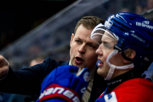 Oskarshamns tränare Martin Filander och Jonas Engström