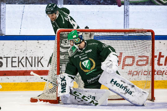 Färjestads målvakt Victor Brattström