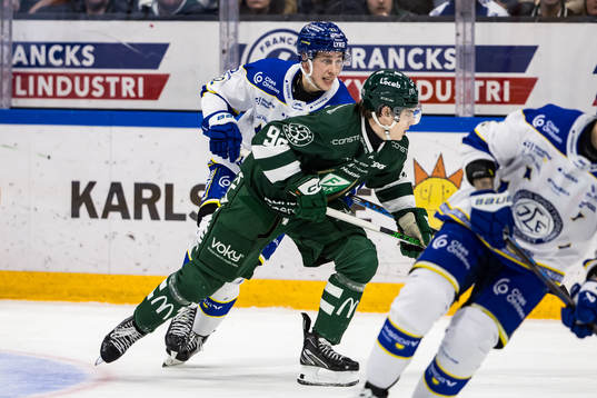 Färjestads David Tomasek och Leksands Lukas Vejdemo