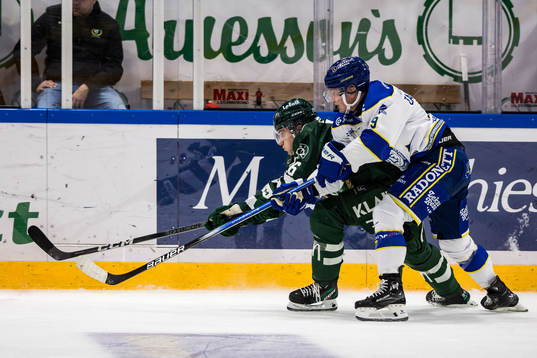 Leksands Patrik Zackrisson och Färjestads Joel Nyström